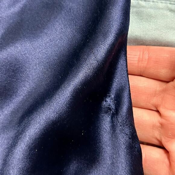 NWT Giorgio Armani navy silk high low midi dress SZ 42/ 6 - Picture 7 of 8